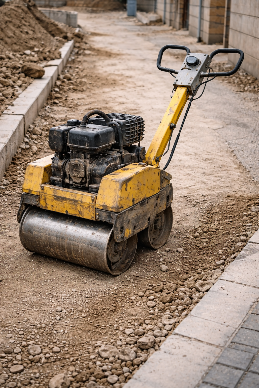 alquiler rodillo compactador manual elche